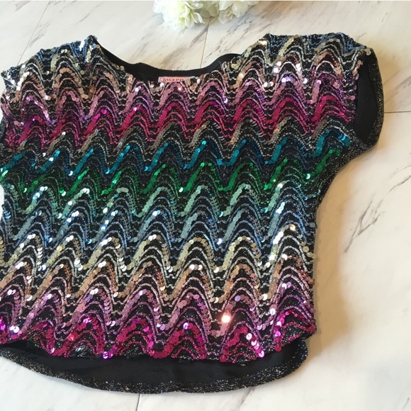 Vintage Joseph II | Sequenced Rainbow Striped Top - Picture 2 of 7
